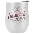 thumbnail image 1 of Outlander Official Dinna Fash Sassenach 12 OZ White Stemless Wine Tumbler, Stainless Steel Travel Cup|Lake Tumbler|Insulated with Leak Resistant Slide-Lock Lid, 1 of 7