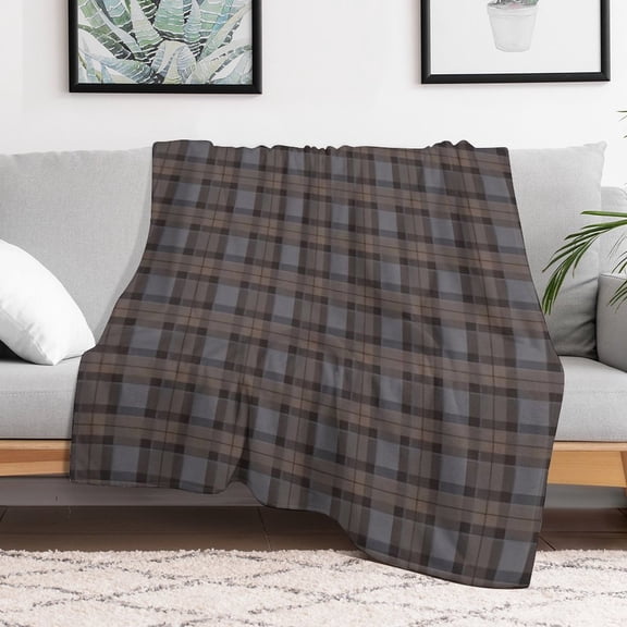 Outlander Tartan - Fraser Tartan Blanket 60"x80" Anti-Pilling Flannel Throw Blanket Lightweight Soft Fleece,All-Season Couch And Bed Blanket for Home Travel Made in the USA