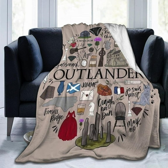 Outlanders Blanket Throw Blankets Ultra Soft Flannel Lightweight Throws for Couch, Bed, Plush Fuzzy Flannel Microfiber Warm Thermal Blanket All Seasons Use 40x50