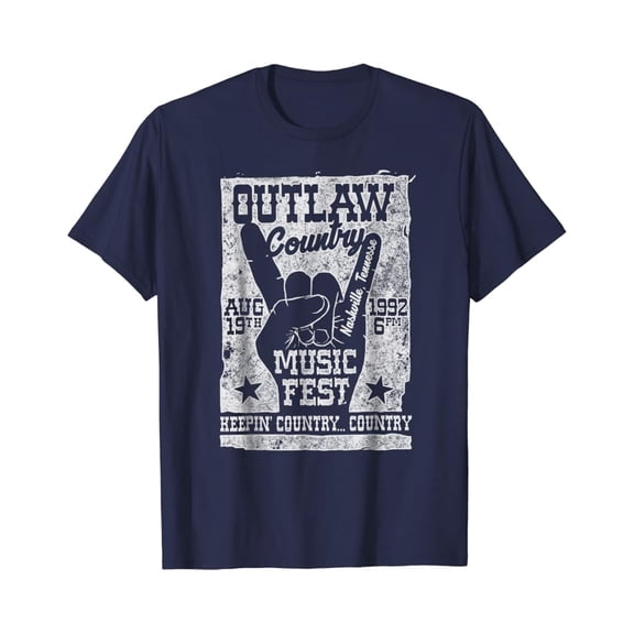 Outlaw Country Music Fest Nashville Vintage Graphic T-Shirt