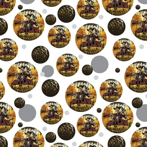 Outlaw Cowboy Skeleton Western Premium Gift Wrap Wrapping Paper Roll