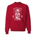 thumbnail image 1 of Outlaw Forever Biker Marilyn Monore | Mens Famous People Crewneck Graphic Sweatshirt, Red, X-Large, 1 of 3