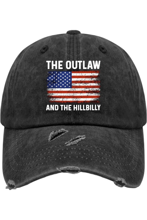 Outlaw Hillbilly 2024 Flag Hat Trucker Hat Men Vintage Mesh Cap for Summer