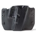 thumbnail image 1 of Outlaw Holsters: Black Carbon Fiber Outside the Waistband (OWB) Gun Holster for Glock 17,19,22,23,25,26,27,28,31,32,34,35,41, Left Handed., 1 of 5