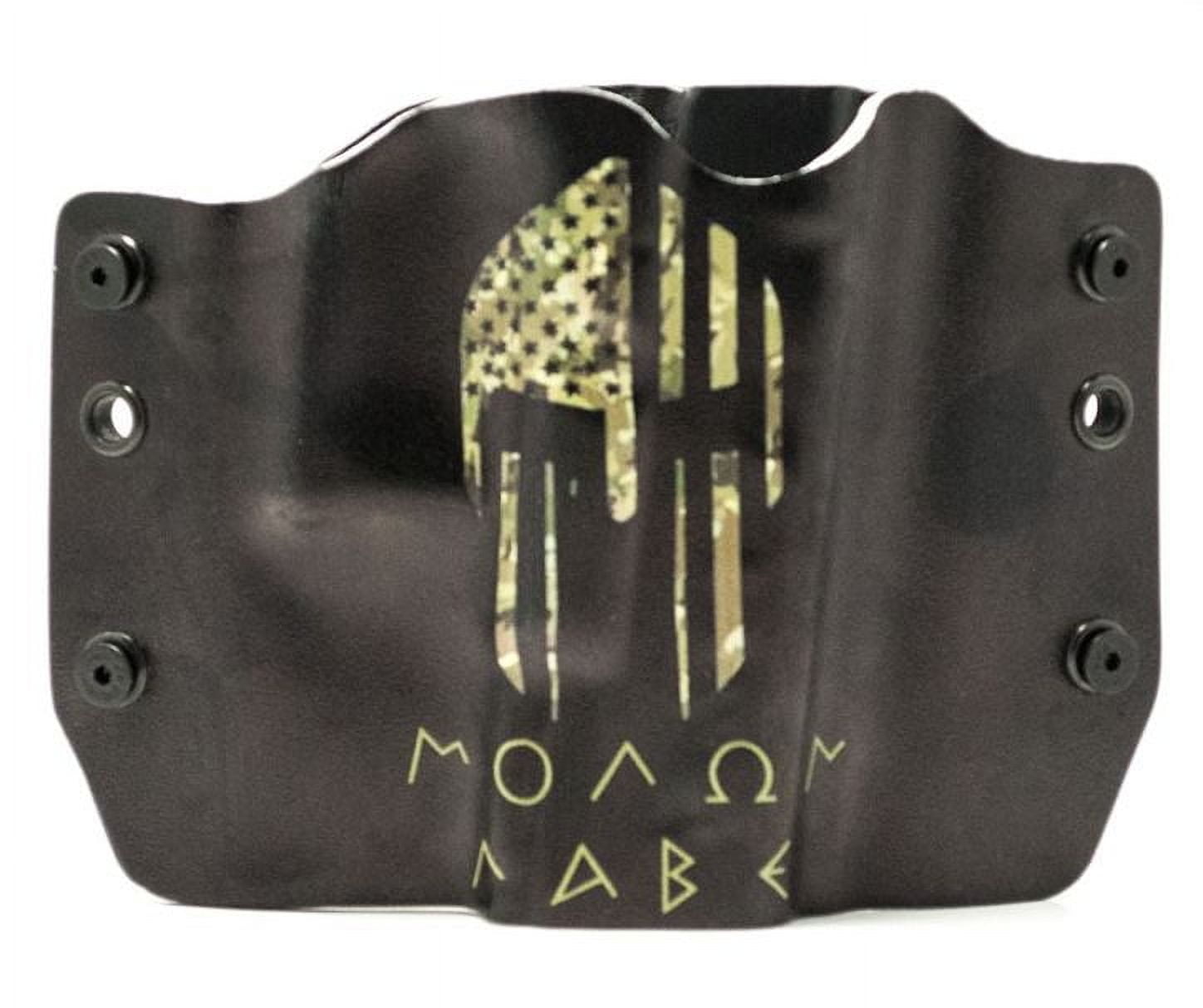 Outlaw Holsters: Molan Labe Camo OWB Kydex Gun Holster for Colt Mustang, Right Handed.