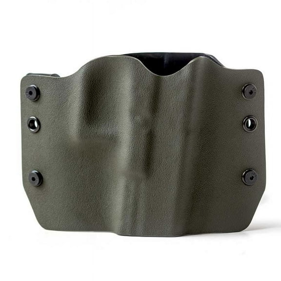 Outlaw Holsters: OD Green OWB Kydex Gun Holster for Ruger LCP, Left Handed.