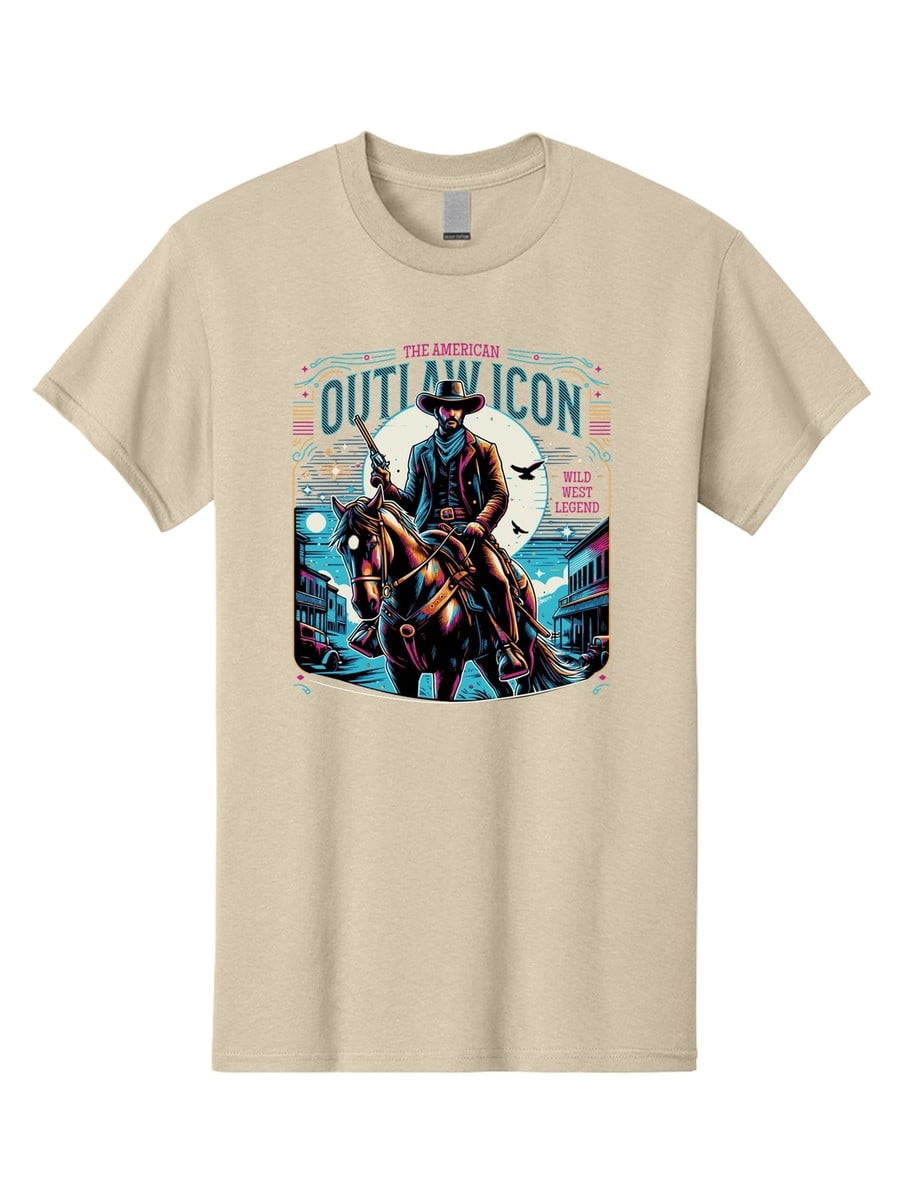 Outlaw Icon Cotton Casual Graphic T-Shirt - Walmart.com