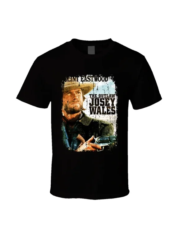 Outlaw Josey Wales 70's Classic Action Movie Poster Worn Look T Shirt