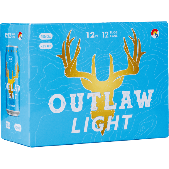 Outlaw Light Beer, 12 Pack, 12 fl oz Cans