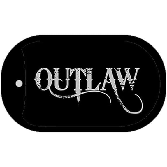 Outlaw Novelty Metal Dog Tag Necklace DT-4237 2" x 1" Dog Tag (DT)