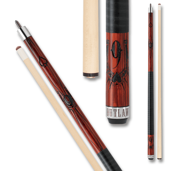 Outlaw OL14 Cherry Pool Cue  Billiard Stick Billiards Cues