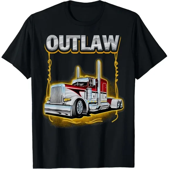 Outlaw Peterbilt Trucks T-Shirt Unisex S-5XL Hot Trending Shirt, Vintage Birthday Gift