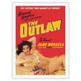 thumbnail image 1 of The Outlaw - Staring Jane Russell - Directed by Howard Hughes - Vintage Film Western Movie Poster by George Hurrell c.1942 - Japanese Unryu Rice Paper Art Print 24 x 32 in, 1 of 4