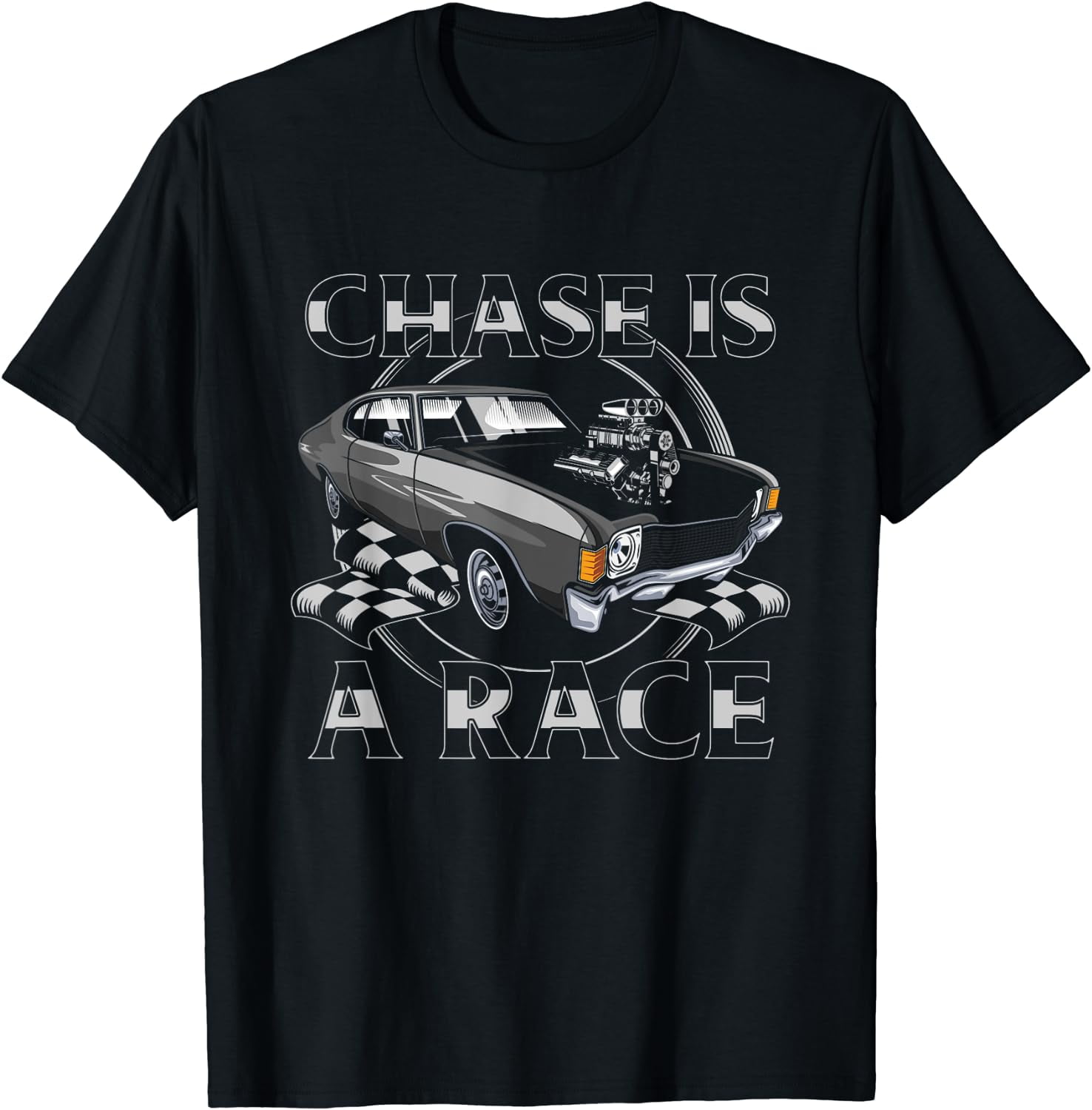 Outlaw Street Racing Chase Is A Race Drag Strip T-Shirt Black X-Large