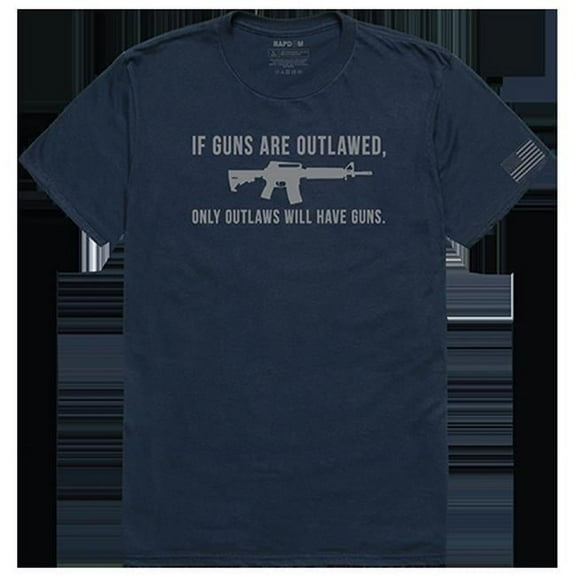Outlawed Tactical Graphic T-shirt, Navy - Small