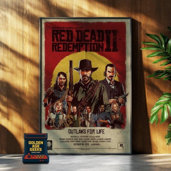 Outlaws For Life Video Game Poster, Unframed Paper Poster 8x10in