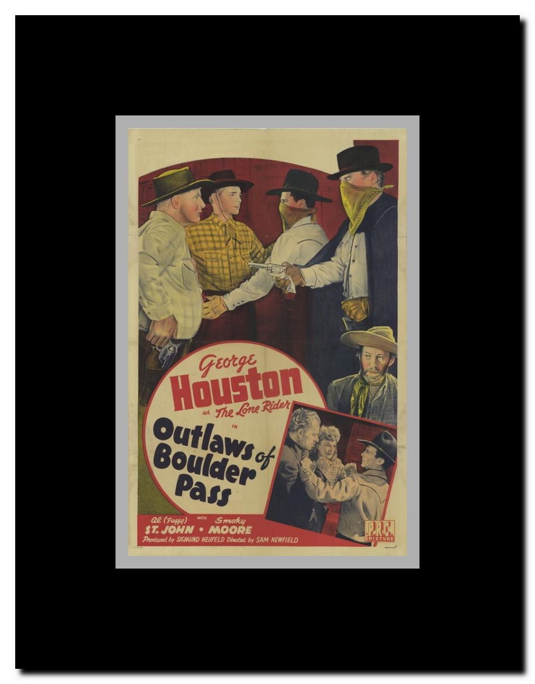 Outlaws of Boulder Pass Framed Movie Poster