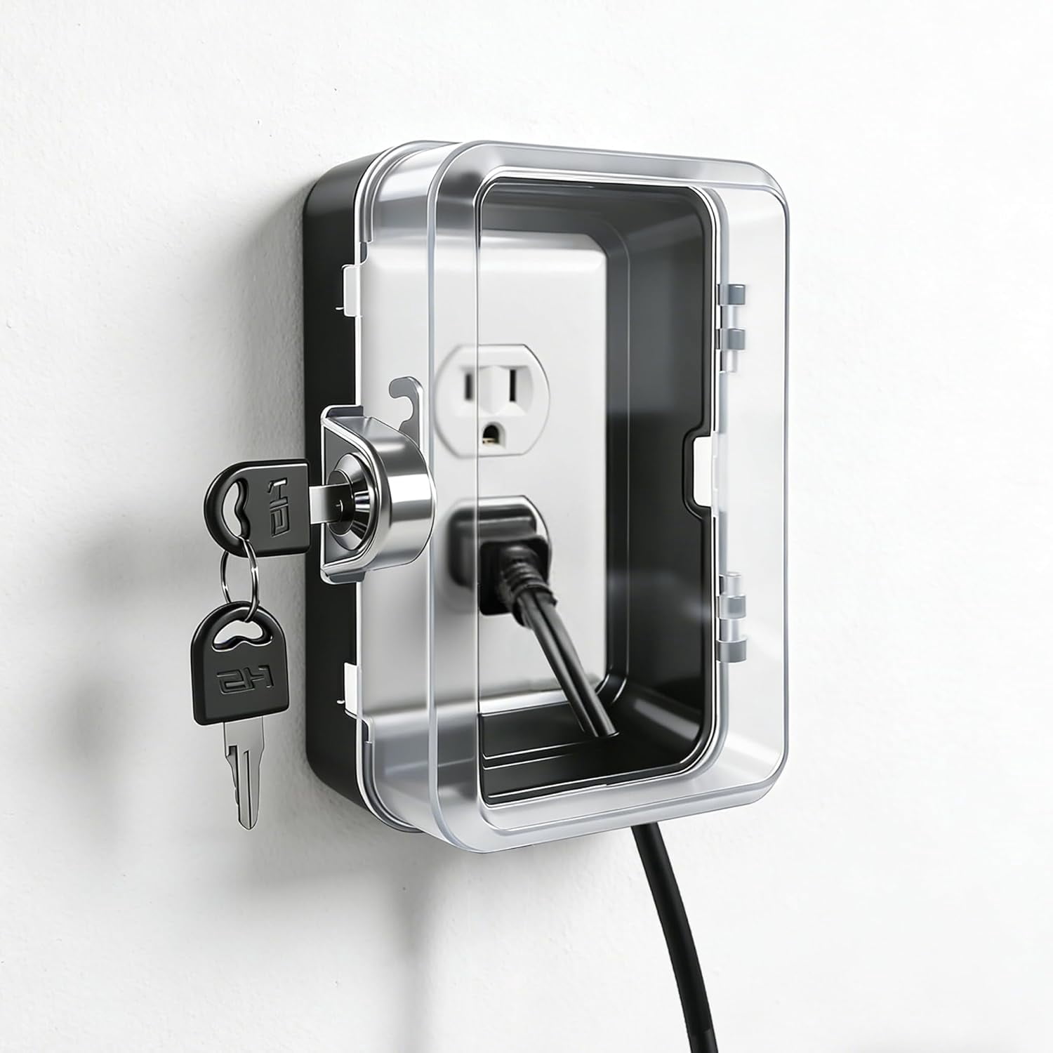Outlet Cover, Baby Proofing, Shatterproof Safety Lock Box, Anti-Pry Wall Socket Protector, for Home Indoor Electrical Outlets & Switches, 6.69in*4.41in*2.95in (1 PC)