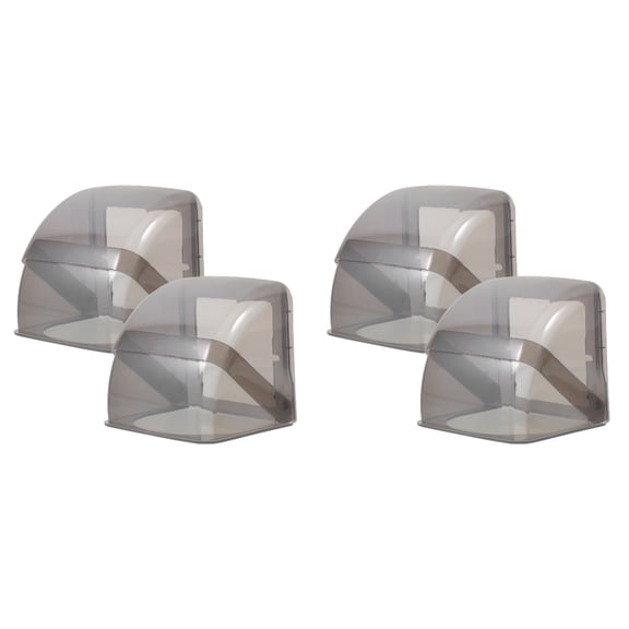 Toyandona Universal Fit Black Plastic Weatherproof Outdoor Outlet Cover, Easy to Install 4Pcs