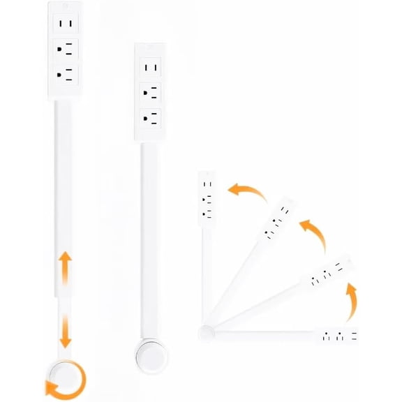 Outlet Extender,Electrical Outlet Extender Stick,ocket Expander,180Rotating Wall Charr Features USB-A USB-C 2 AC Outlets,Use Behind Couches,Nightstands,Desks,More
