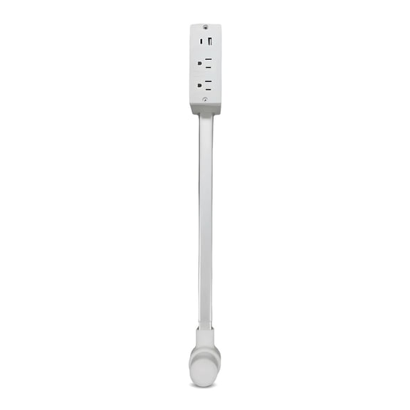 Outlet Extender Stick, Electrical Outlet Extender, Plug Extension Outlet for Hard-to-Reach Wall Outlets, White