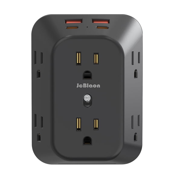JcBlaon Outlet Extender with Surge Protection, Multi Plug Outlet, 4 USB Wall Charger Surge Protector (2 USB C), Power Strip Electrical Outlet Splitter Expander for Home Office Dorm Room