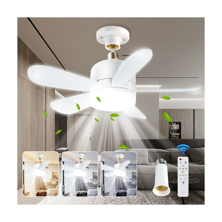 O-Lumiere Outlet Fan Light with Remote Control, Dimmable Speed, 16