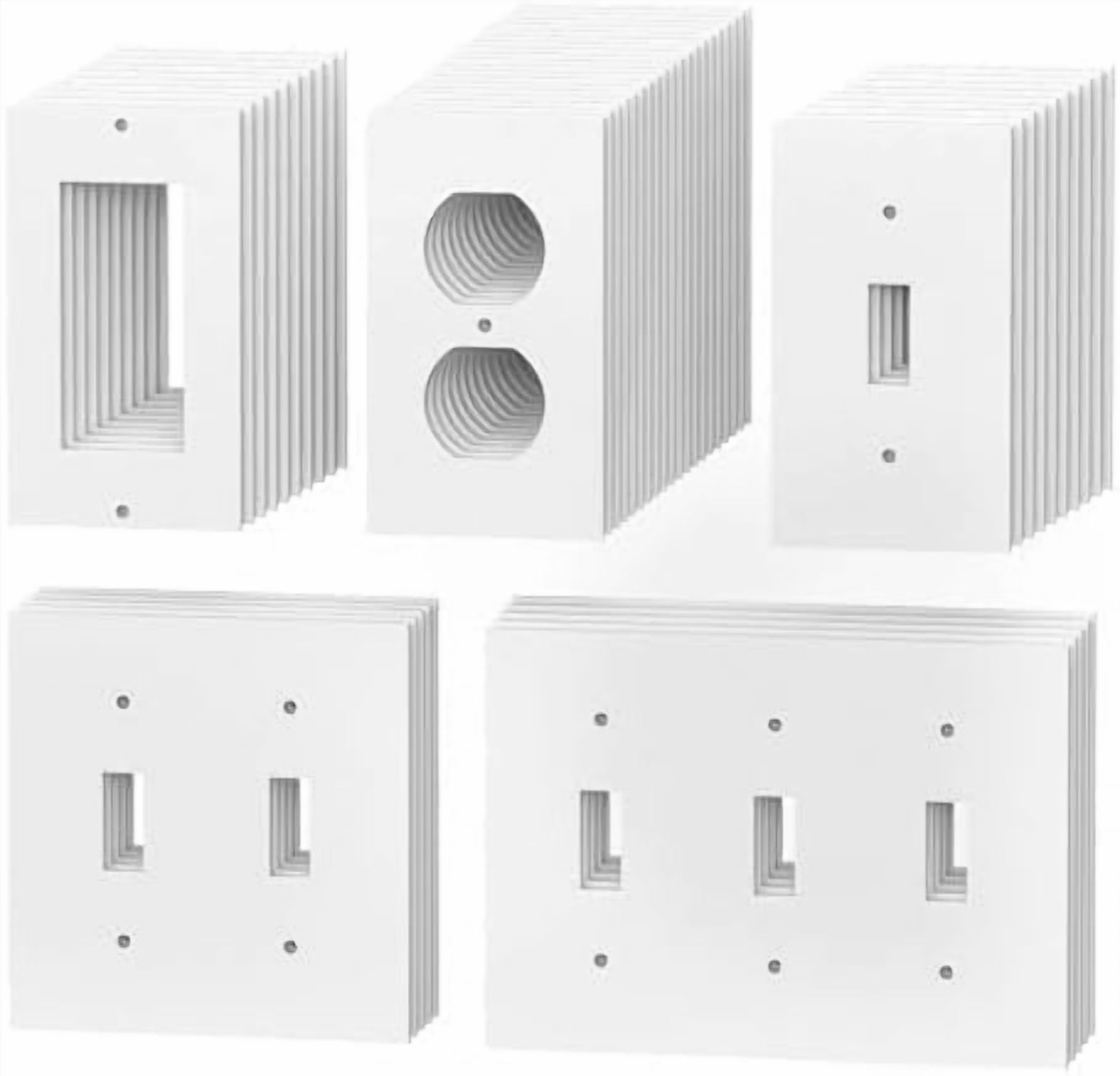 Outlet Insulation Foam Gaskets | 50 Pack Draft Sealers for Outlets & Switches | Fits Duplex, Toggle & Rocker Wall Plates | Ideal for Homes, Offices & Commercial Spaces$$Tools