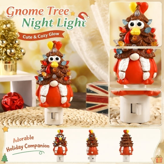 Outlet Night Light, Turkey Decor, Holiday Decorations, Fall Decorations, 1Pc Resin Shaped Led Night Light for Autumn Thanksgiving Indoor Display