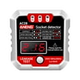 thumbnail image 1 of Outlet Tester Automatic Digital s Fault Checker Electric Socket Tester white, 1 of 8