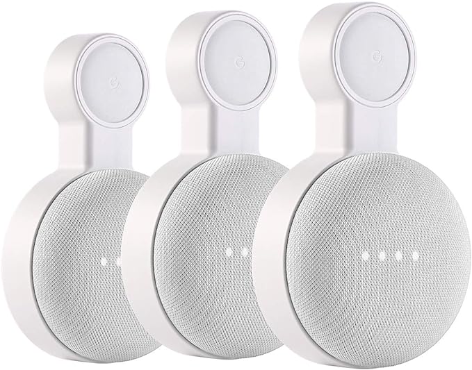 Supporto Parete Cozycase Per Google Nest Mini E Home Mini - Bianco/Grigio | Gestione Cavi Senza Viti - Foto 12