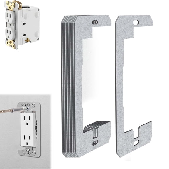 Outlet Wall Plate Spacers, Self-Leveling Socket Extenders, Flush Fit Plates to Fix Loose Outlets and Switches for Electrical Box Repair