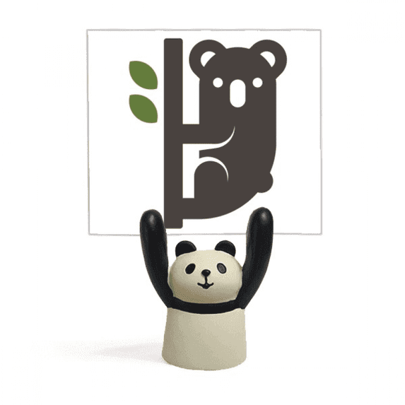 Outline Australia Koala and Eucalypt Memo Holder Cartoon Animal Panda Stand Decoration