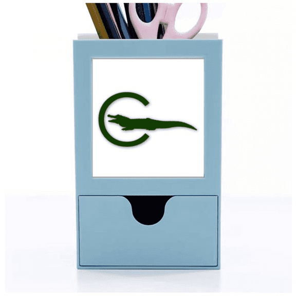 Outline Fish Attack Body Desk Supplies Organizer Pen Holder Card