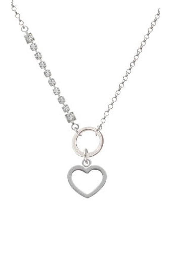 Outline Heart Divine Karma Necklace, 18"