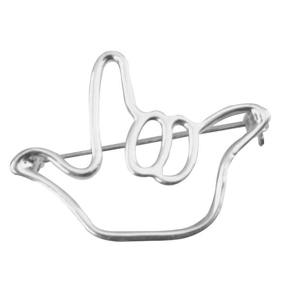 Outline I LOVE YOU Pin- Silver