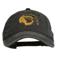 thumbnail image 1 of Outline Image of a Parrot Embroidered Washed Cap - Black OSFM, 1 of 5