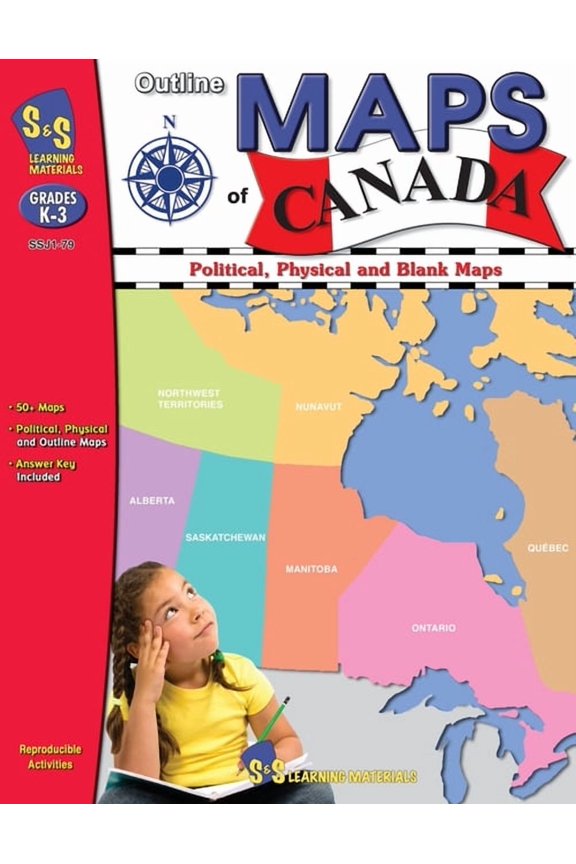 Outline Maps Outline Maps of Canada Grades K-3, Book 1, (Paperback)