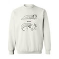 thumbnail image 1 of Outline Mexican Axolotl Sweatshirt Women -Image by Shutterstock, Female x-Large, 1 of 4