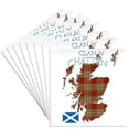 thumbnail image 1 of 3drose, Outline of Scotland with the Chatten Clan Family Tartan., Set of 8 Ceramic Tile Coasters, 1 of 7