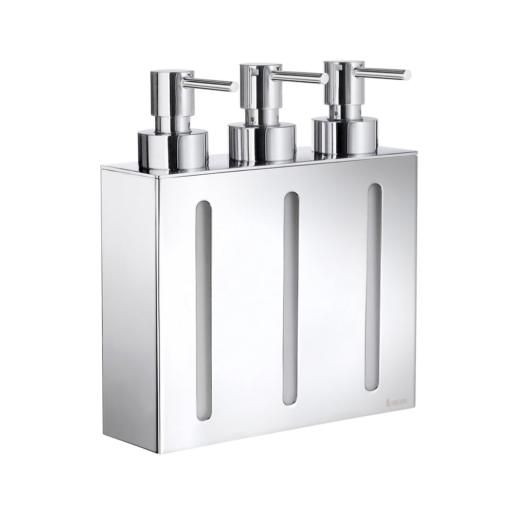 Outline Soap Dispenser Wall Mount 3 Pumps Polished Chrome