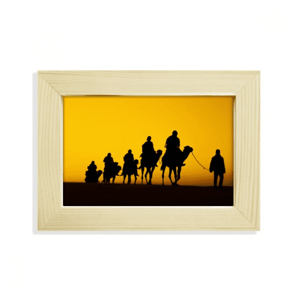 Outline Sunset Journey Silk Road Camel Desert Desktop Decorate Photo Frame Picture Art Painting 5x7 inch