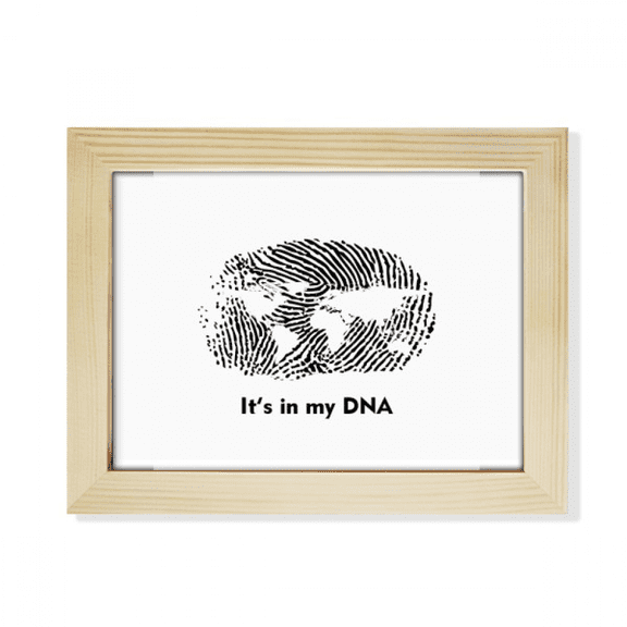 Outline World Gene Map Desktop Photo Frame Picture Art Decoration Painting 6x8 inch