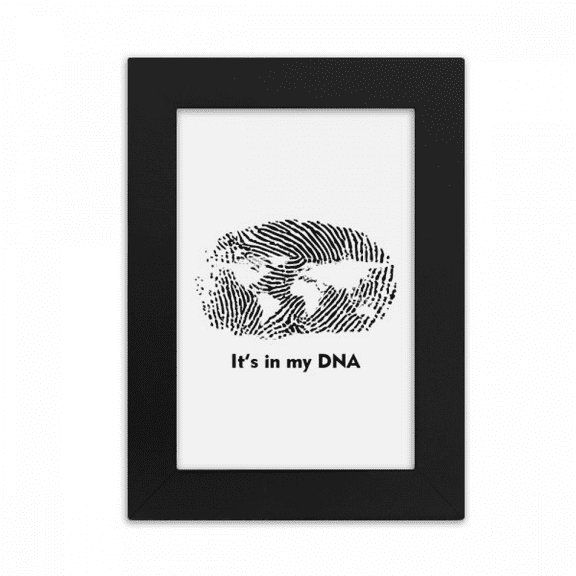 Outline World Gene Map Desktop Photo Frame Picture Display Art Painting Exhibit