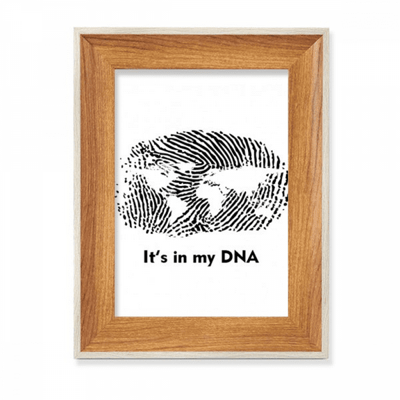 Outline World Gene Map Desktop Wooden Photo Frame Display Picture Art Painting Multiple Sets