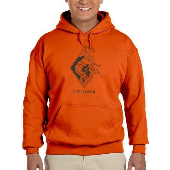 Outline Zodiac Sign Capricorn Hoodie Men -Image by Shutterstock, Male 4X-Large