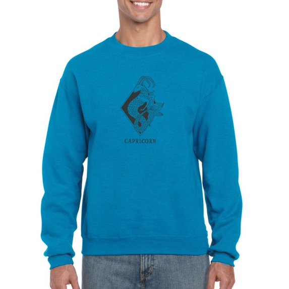 Outline Zodiac Sign Capricorn Sweatshirt Men -Image by Shutterstock, Male 3X-Large