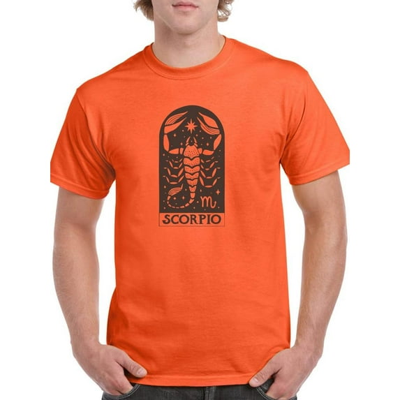 Outline Zodiac Sign Scorpio T-Shirt Men -Image by Shutterstock, Male 3X-Large