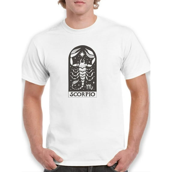 Outline Zodiac Sign Scorpio T-Shirt Men -Image by Shutterstock, Male 5X-Large
