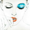 thumbnail image 1 of Outline of Female Portrait in Blue Poster Print by Atelier B Art Studio (24 x 24), 1 of 2